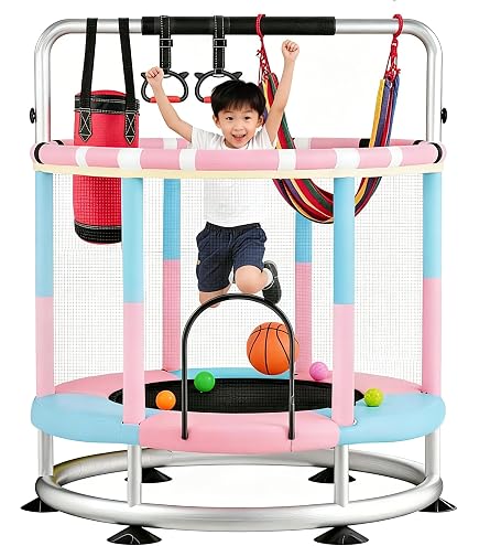 Amazon | Simpolu ト鉄棒＆トランポリン 子供用 高さ3段階 室内用