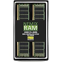 Amazon.co.jp: NEMIX RAM 16GB (2x8GB) DDR4-2933 PC4-23400 ECC