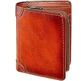 [Mandiva]財布 メンズ 本革 二つ折り コンパクト ファスナー小銭入れ トップレザー (キャメル)