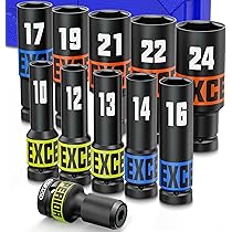 Amazon.co.jp: Arwealxs 11本 12.7mm ディープソケットセット 1