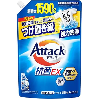 Amazon | 花王 アタック抗菌EX 詰替 特大 1800g | 花王 | 液体洗剤