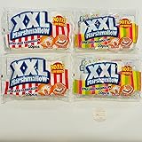 マシュマロ 巨大 ホワイト カラフル 10個入 各２袋 バーベキュー キャンプ イベント 管理シール