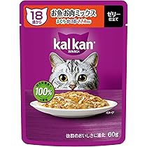 猫　カルカン　パウチ　シニア　18歳　15歳　11歳 Amazon.co.jp: カルカン パウチ 18歳から 60g×12袋 お魚ミックス