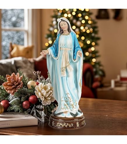 Amazon.co.jp: Redwix 聖母マリア ロザリオホルダー 像、8インチ