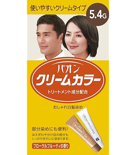 Amazon.co.jp: パオン クリームカラー 4.5G 暖かみのある栗色 40g+40g