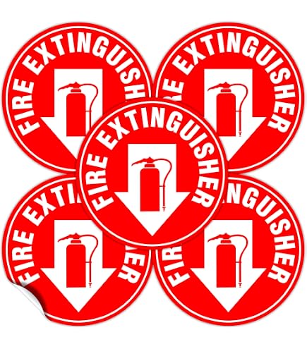 3x Fire Extinguisher & First Aid Kit On Board Vinyl Decals – Made In USA