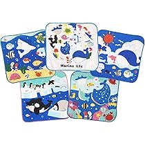 Amazon.co.jp: 水族館 ミニ タオル ハンカチ 5柄 各1枚セット