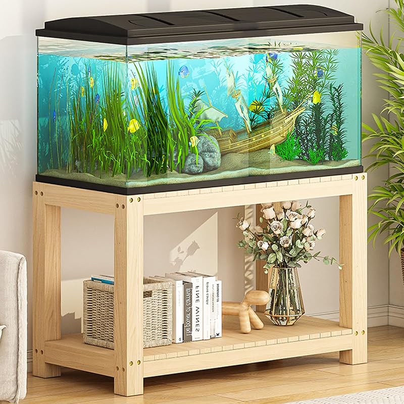 水槽台 水槽スタンド 水槽置き台 物を置く台 水槽 ラック 木製 90cm 60cm 45cm水槽台 60センチ水槽台 ウッドデコスタンド 高い耐荷重能力 組立式水槽台 水槽棚 水筒置き 爬虫類 ラック 木目調 おしゃれ 60x35x50cm