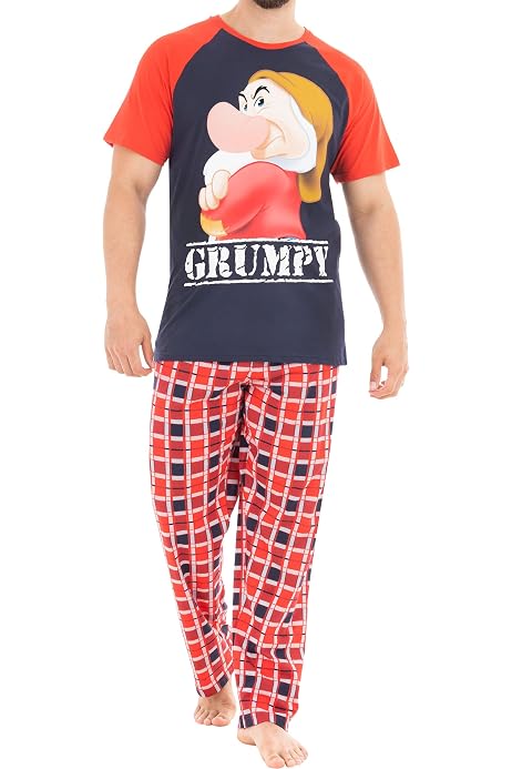 Disney Mens Grumpy Pajamas Small 