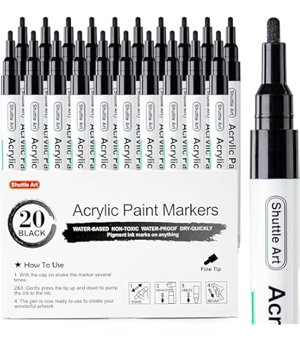 Amazon | Black Paint Markers ブラック ペイントマーカー ロック
