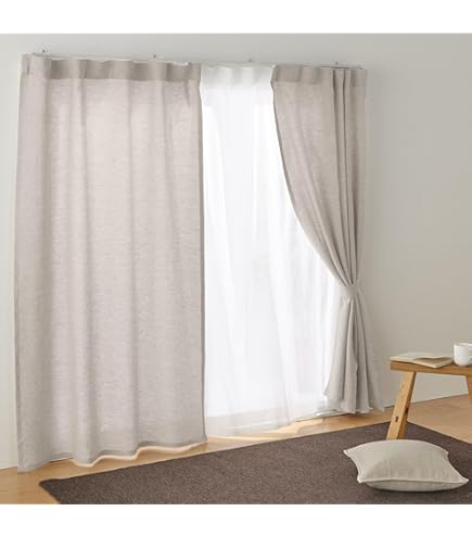 Amazon｜無印良品 熱を通しにくく透けにくいレースノンプリーツ