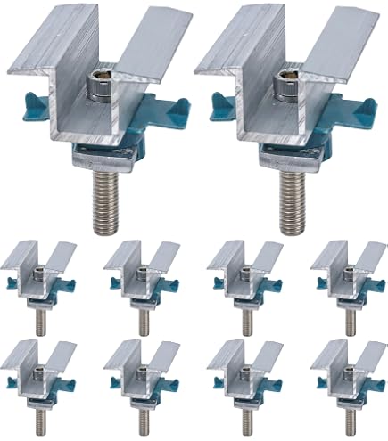 10 Pack Panel Clips Zhengmy Solar End Clamp Solar Panel Mounting Z ...