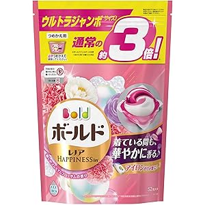 ボールド ジェルボール 香りつき 洗濯洗剤 癒しのプレミアムブロッサム 詰め替え 52個入(約3倍)