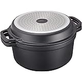 cotta 無水調理鍋 黒 直径:24cm 本体高さ:11.5cm 蓋:3.5cm 91469