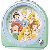 セイコークロック 目覚まし時計 置き時計 キャラクター ディズニープリンセス アナログ 02:緑パール 本体サイズ:13.0×12.7×7.1cm FD989M