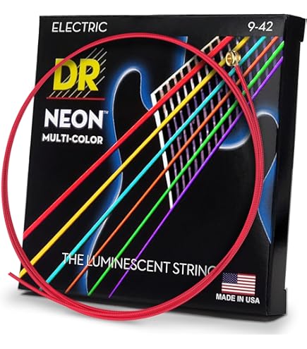 Amazon.co.jp: DR エレキ弦 NEON ニッケルメッキ ピンク カラー