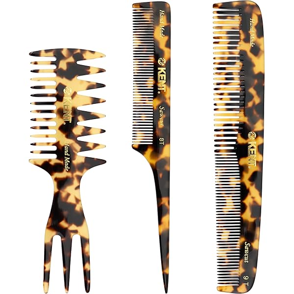 Amazon | GB KENT ケントブラシ ハンドメイドヘアコーム 3本