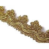 キラリ手芸部 No.1660手芸用ブレード_金色（ゴールド）_幅1.7cm×長さ3m
