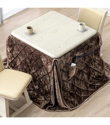 Amazon｜タンスのゲン ダイニングこたつ 4点セット ハイタイプ 2人用