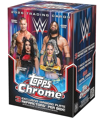 Amazon.co.jp: 2025 Topps クロムWWE レスリング 7パック ブラスター