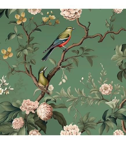 Amazon.co.jp: ウィリアムモリス壁紙鳥とザクロ Bird