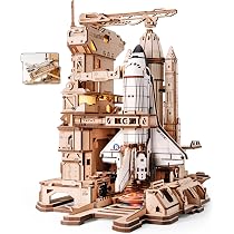 Amazon | ROBOTIME 立体パズル 木製 3D ウッドパズル 飛行機 スペース