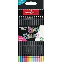 Amazon | Faber-Castell ブラックエディション 色鉛筆 缶 - 12本
