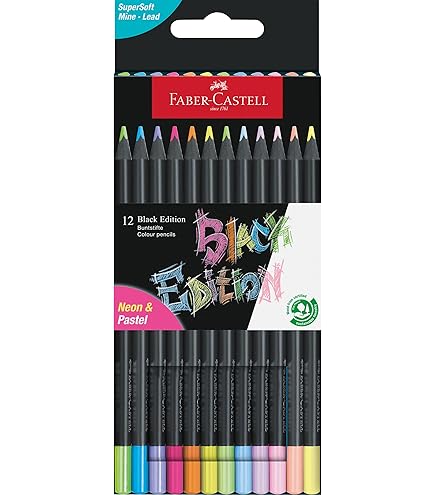 Amazon | Faber-Castell カラーペンシル ブラックエディション 缶36缶