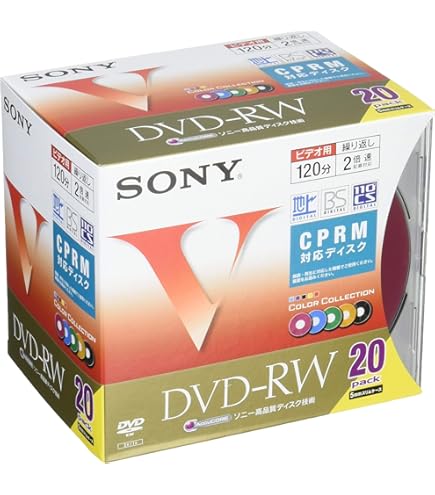 Amazon.co.jp: ソニー 2倍速対応DVD-RW 20枚パック4.7GB ホワイト  