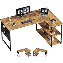 棚付きシステムデスク　テレワーク、学習机に使えます Amazon | Aquzeeラック付きデスク 幅120cm×奥行60cm×高さ165cm 棚付き