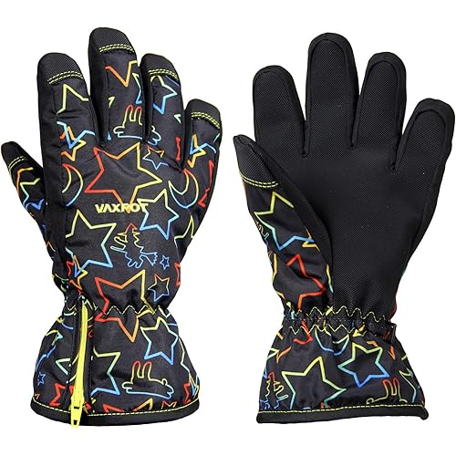 VAXPOT(バックスポット) スキー スノーボード グローブ キッズ ジュニア 男の子 女の子 【紛失防止ヒモ 防水フィルム 中綿】 VA-3959