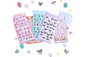 AAGWW 6 枚入り ボンボンドロップシール ぷくぷく ぼんぼんドロップシール 3D 立体 精巧な柄 手帳用 装飾 DIY クリエイティブ ファッション かわいい ギフト（セット 198）