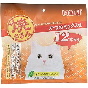 いなば 猫用おやつ 焼ささみ かつおミックス味 12本入