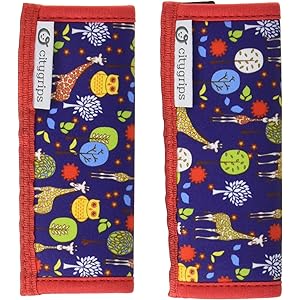 choopie ベビーカー・ハンドルカバー 洗える 清潔 保護 装着カンタン 柔らかい肌触り シングル/サファリブルー…