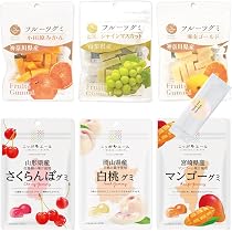 Amazon | グミ ご当地フルーツグミ 6種セット（小田原みかん・山梨