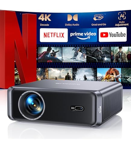 プロジェクター 家庭用 Netflix・Dolby 搭載 iSinbox 4K プロジェクター 家庭用 Netflix・Dolby 搭載 iSinbox 4K