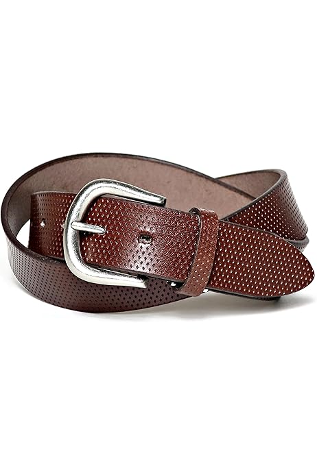 Amazon | [COXSWAIN] パンチング オイルレザー ベルト メンズ 本