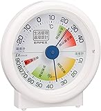 エンペックス気象計 温度湿度計 生活管理温湿度計 置き用 日本製 ホワイト TM-2401