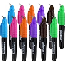 ストライプデザイン マーカー キャップ付き 白板マーカー細字用 イレーザーキャップ付（マグネット有