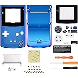 Gameboy Colorに対応用IPSアップグレード済みeXtremeRate交換用シェルフルハウジングカバーボタン付き、GBC OSD IPS & Regular IPS & Standard LCDにも対応します（コンソールやIPSスクリーンは