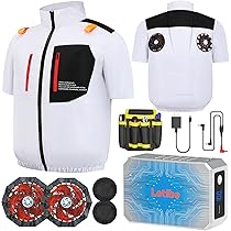 ナッキー❗️ファン付きベスト　新品未使用❗️Letibe 空調作業服 Amazon.co.jp: [Letibe] 【日本優良企業】 37460mAh 42V 最強