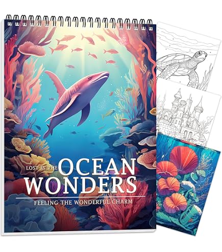 Mindfulness Coloring Book For Adults - Magic Wishing Theme, Spiral Bound For Easy Use
