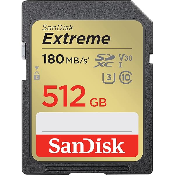 サンディスク512GB Extreme PRO SDXC UHS-I C10 U3 V30