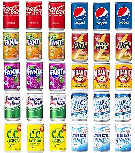 Amazon.co.jp: 炭酸 飲料 ミニ 缶 ジュース 160ml 10種 F 計30本