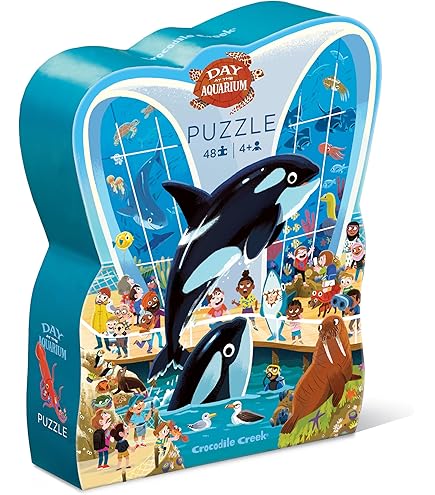 Crocodile Creek Mini puzzle da pavimento, Mermaid Dreams, 12 pezzi grandi, per bambini dai 2 anni in su, scatola resistente per riporre oggetti, il puzzle finito misura 22,9 x 30,5 cm