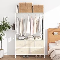 Amazon｜LunarLight ハンガーラック 幅100奥行30高さ151.2cm パイプ