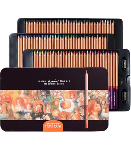 Amazon | マルコルノワール 24/36/48/72/100 色の鉛筆セット lapices