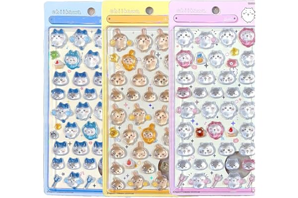 3dシール 可愛いシール 3枚セット 携帯電話飾り用 DIY用 手帳用 貼り付け可能 手芸用品大容量 スマホケース 手帳 diy 贈り物ごほうび (H)