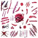 Amazon Augoog ハロウィン タトゥーシール ハロウィン ステッカー ホラー ゾンビ ナース 血 傷 メイク タトゥシール コスプレ ボディ 顔 仮装 ボディーシ ル 小道具 25枚セット コスプレ 仮装 通販