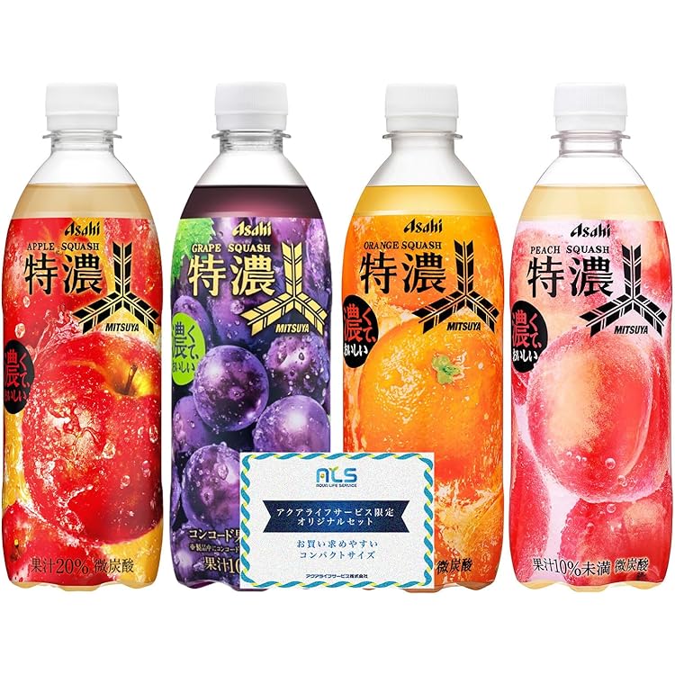 Amazon.co.jp: 三 ツ 矢サイダー 特濃フルーツスカッシュ 飲み比べ4種